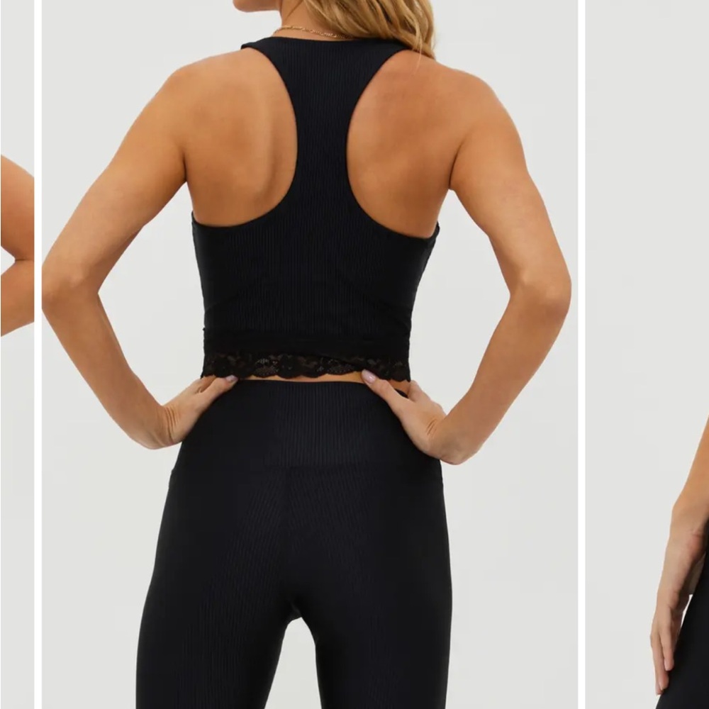Beach Riot lease trim mini ribbed crop bra XS - Picture 2 of 4